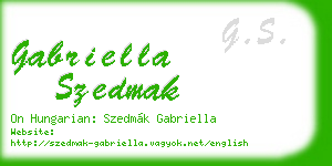 gabriella szedmak business card